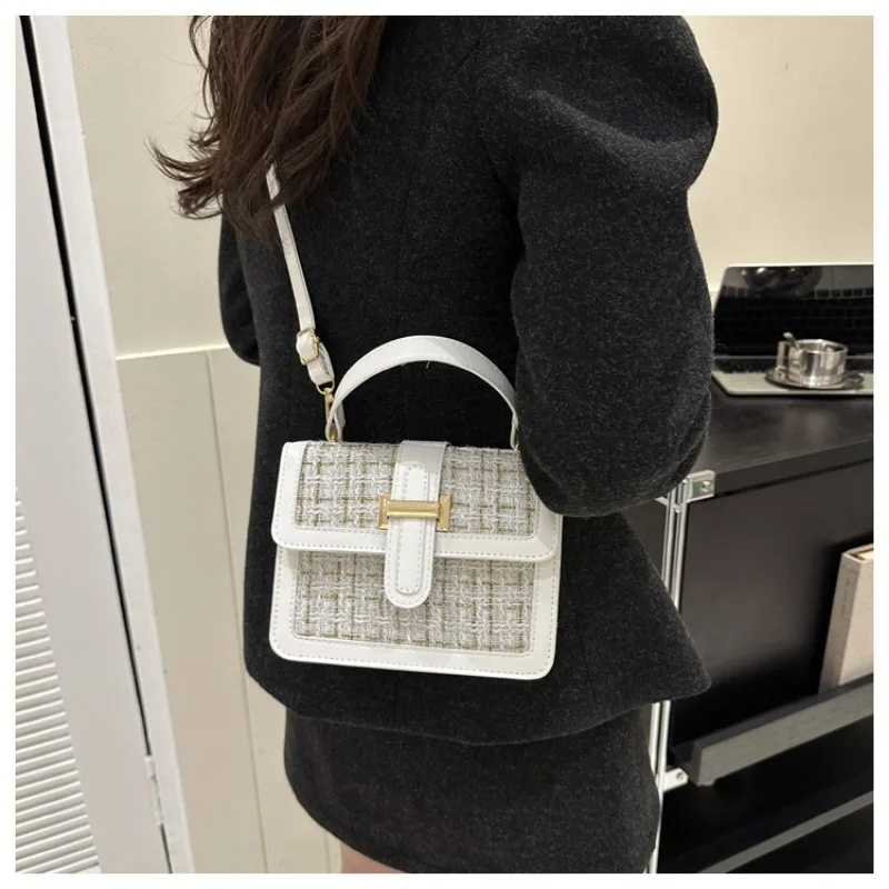 High-end Women\'s Crossbody Bag New Trendy Fashion Houndstooth Handbag Small Square Shoulder Bag Versatile Female Shoulder Bag