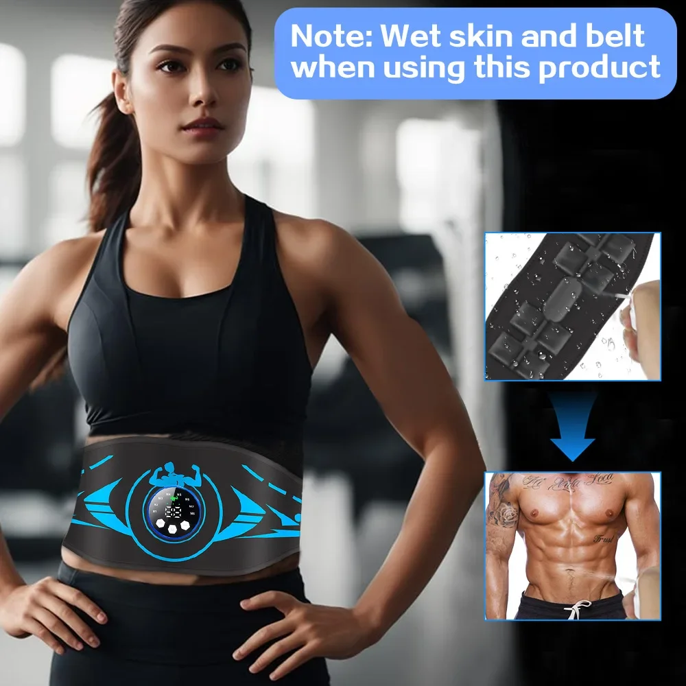 

Abdominal Toning Belt Smart Abs Trainer Muscle Toner Body Waist Massager Home Gym Fitness Equipment Usb Recharge