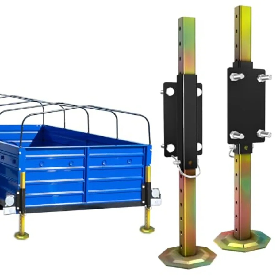 

Telescoping Stabilizer Jack for Small Trailers, Steel, Black, Screw and Welding Installation, 2500 lb Load Capacity, 2 pcs
