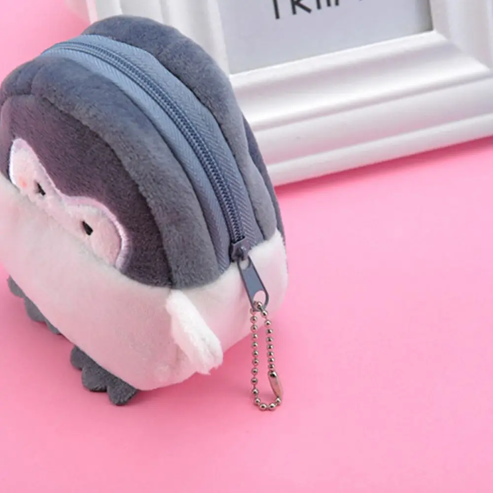 Sweet Cute For Girls Plush Mini Penguin Zipper Purse Wallets Korean Money Bag Card Holder Women Coin Purse