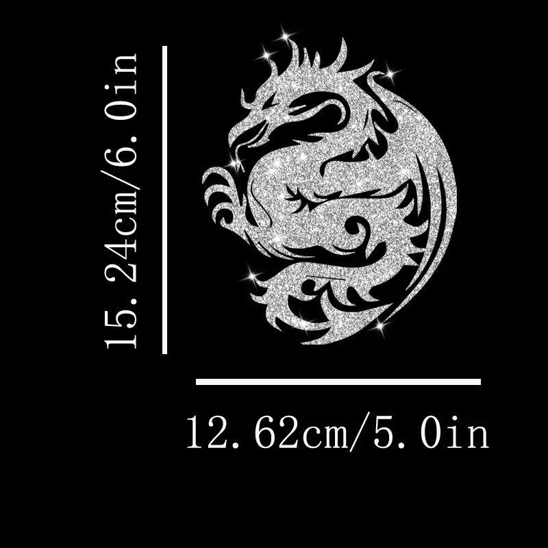 Flash Silver Sticker Dragon Car Decals Car Stickers