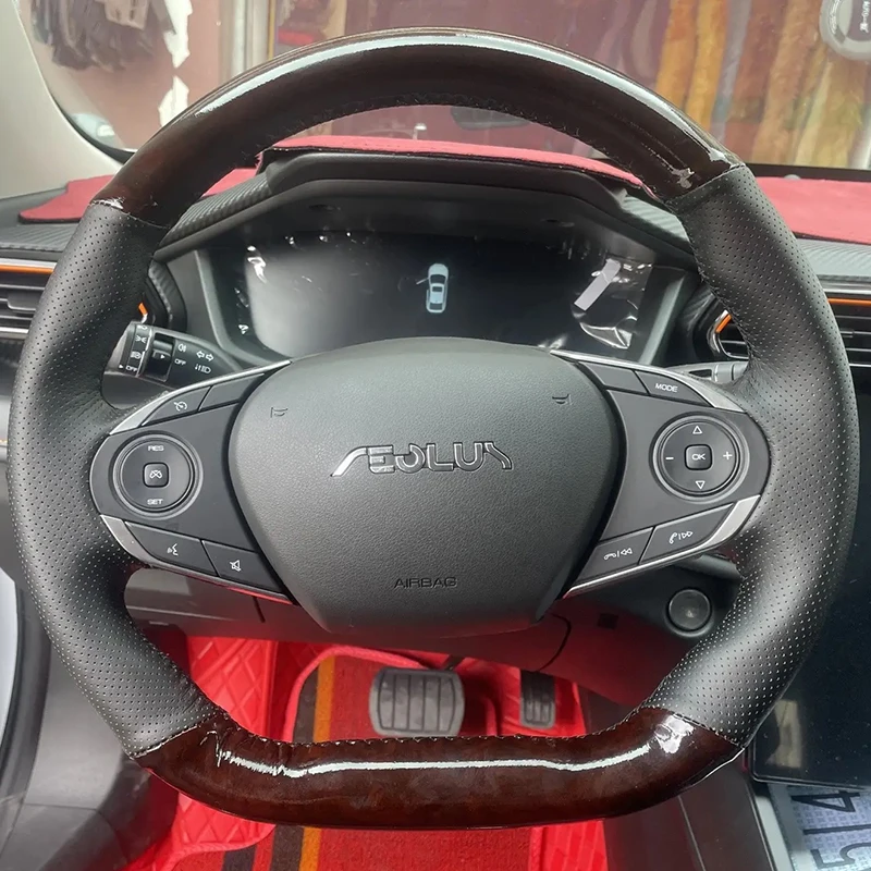 

Чехол на руль «сделай сам», сшитый вручную, для Dongfeng Aeolus, огромный ультратонкий чехол на ручку автомобиля