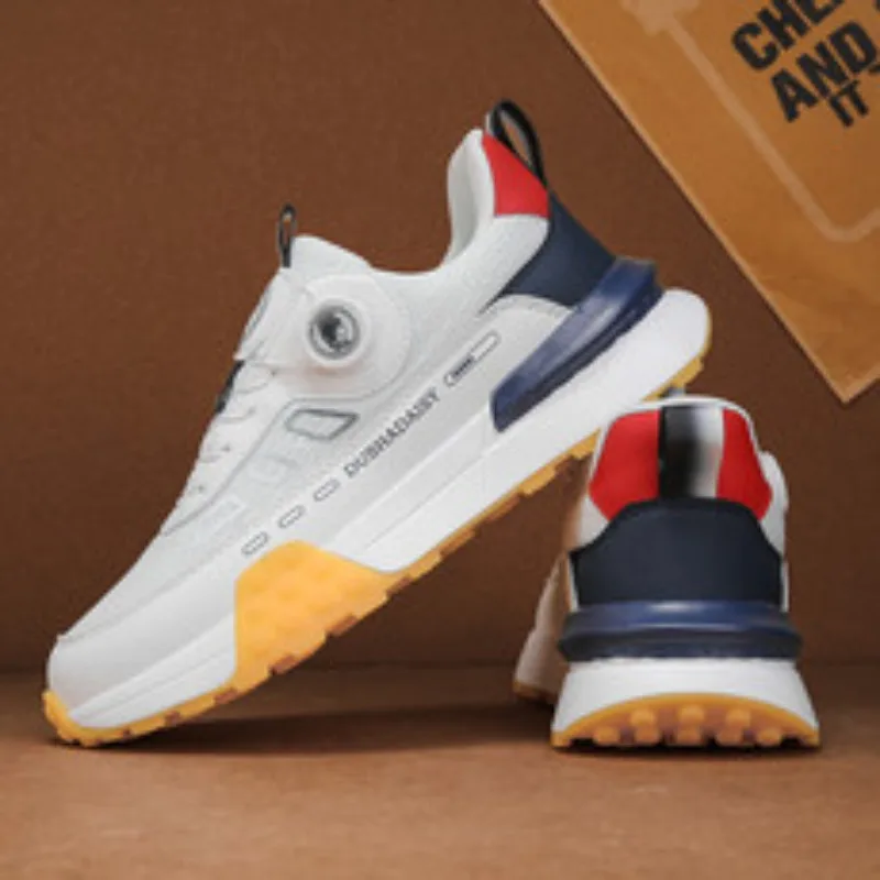 

Autumn New Men's Couple Casual Sports Shoes with Leather Surface Waterproof and Anti Slip Trendy Shoes,Versatile Daily Dad Shoes