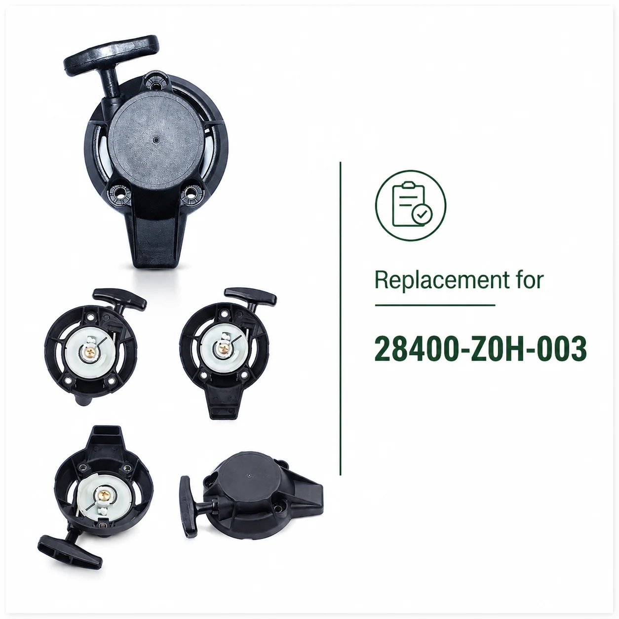 Replacement 28400-Z0H-003 Recoil Pull Start Assy for Honda GX25 GX24 FG110 HHT25 WX10 Trimmer Lawn Mower w/ Cog Pawl Claw Pulley