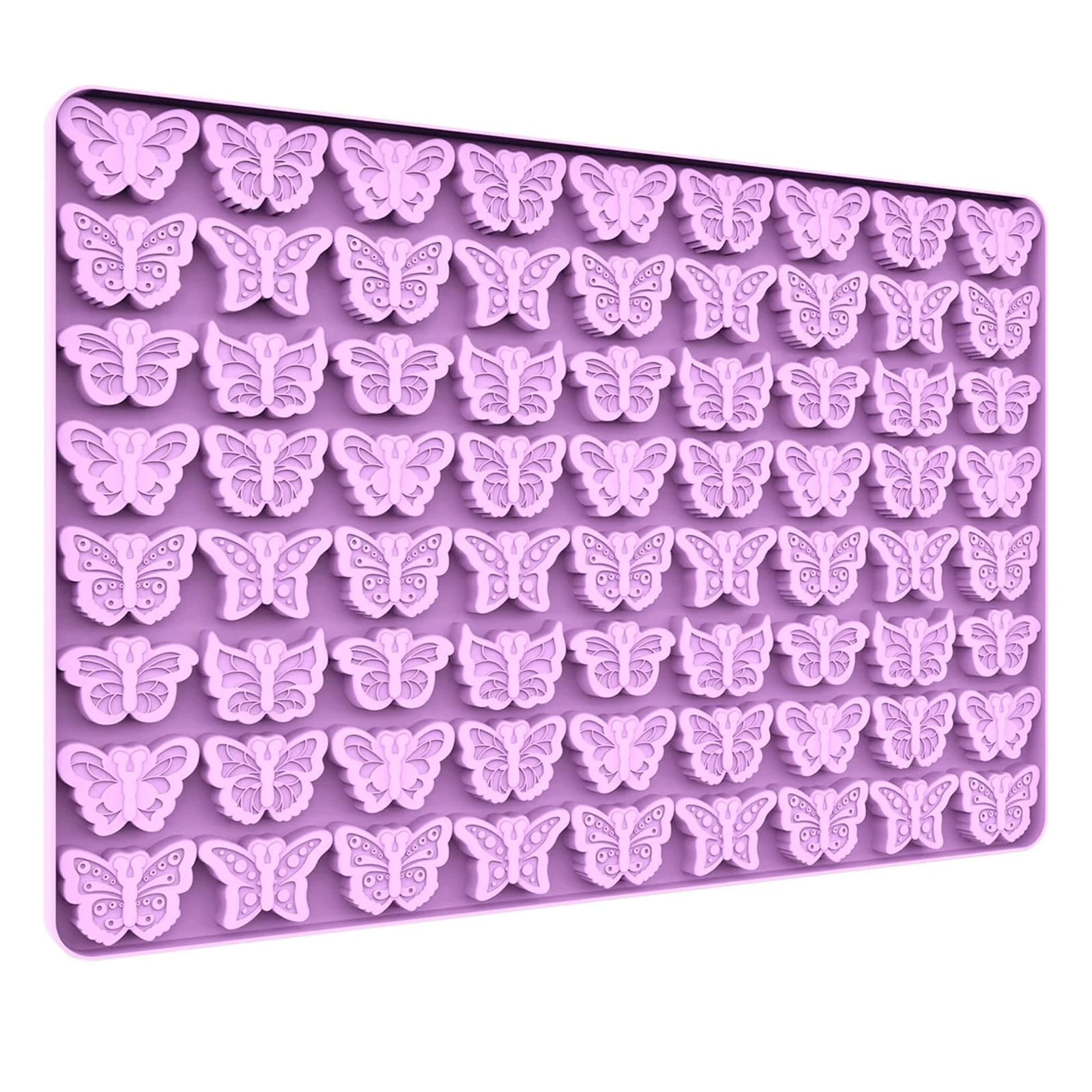 Mini Butterfly Silicone Molds for Chocolate Gummy Candy, Butterfly Mint Molds Ice Cube Molds with Scraper (butterfly)