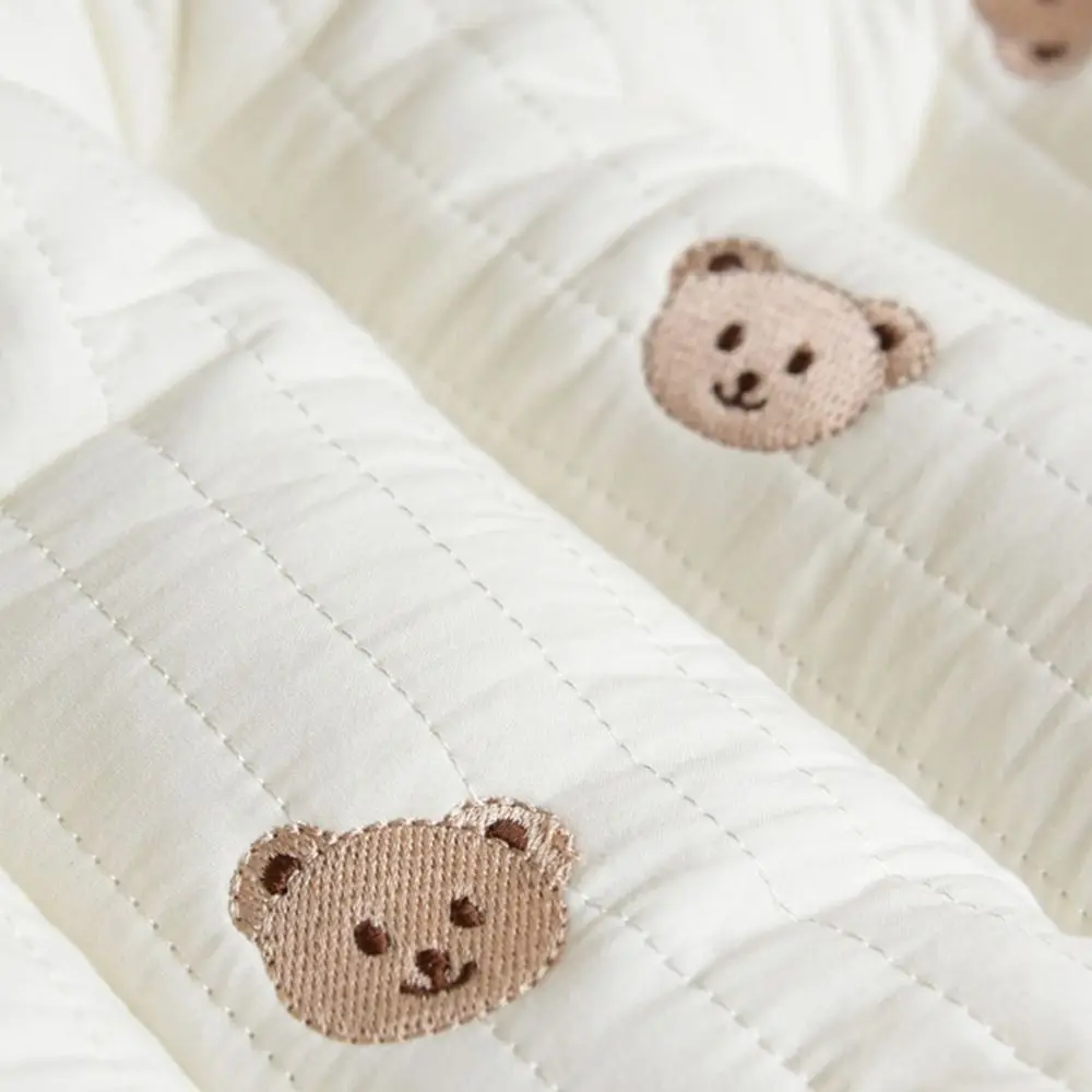 

Comfort Soft Stroller Seat Cushion Skin-friendly Cute Baby Pram Cushion Bear Embroidery Infant Seat Liner Pad