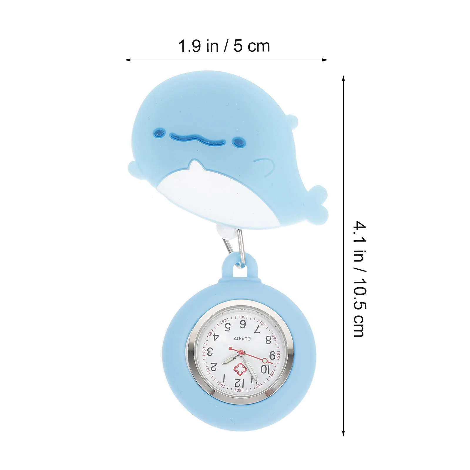 Jam Perawat Menyala Dalam Gelap, Model Jepit, Dapat Digantung, Dapat Ditarik, Desain Kartun, Untuk Wanita, Dial Besar