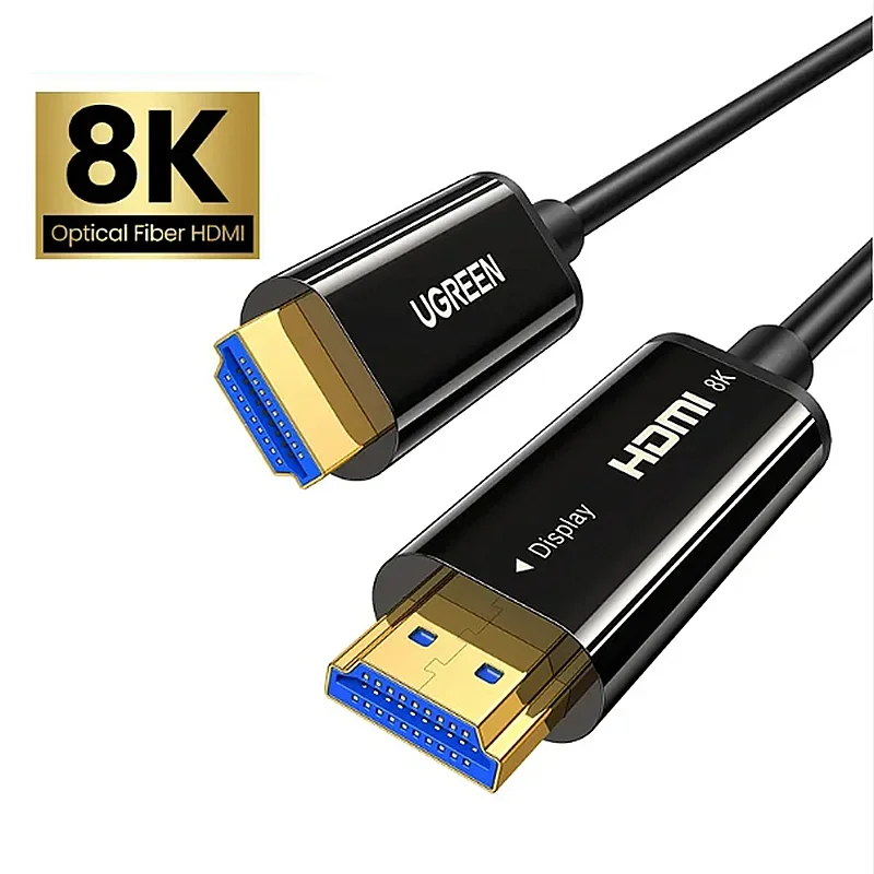 

U GREEN 2.1 Динамический HDR 8K/60 Гц Сверхвысокоскоростной 48 Гбит/с EARC 3D HDCP2.2 HDTV-совместимый оптоволоконный кабель Оплетка Аудио-видео