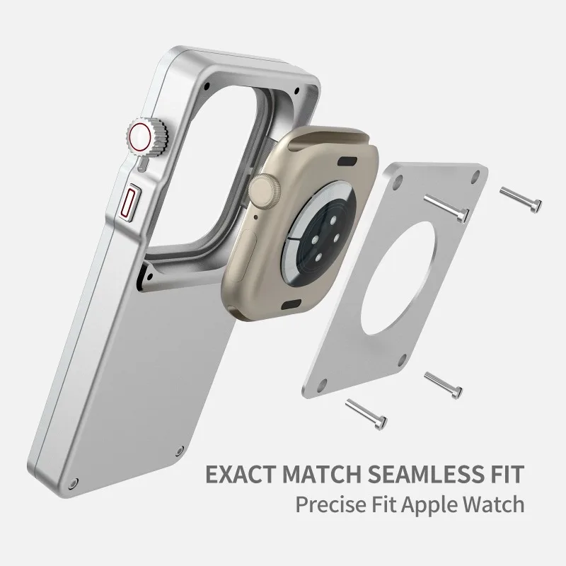 

Защитный чехол для циферблата из алюминиевого сплава для Apple Watch SE/5/6/7/8/9/10 11, 40 мм, 41 мм, 42 мм, 45/46 мм, чехол с поддержкой Iwatch Expands