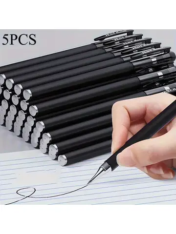 5/10/20pcs Quick-Drying Gel Pens, 0.5mm Fine Tip, Black Ink - Ideal Choice for Office and School clea For school office use only