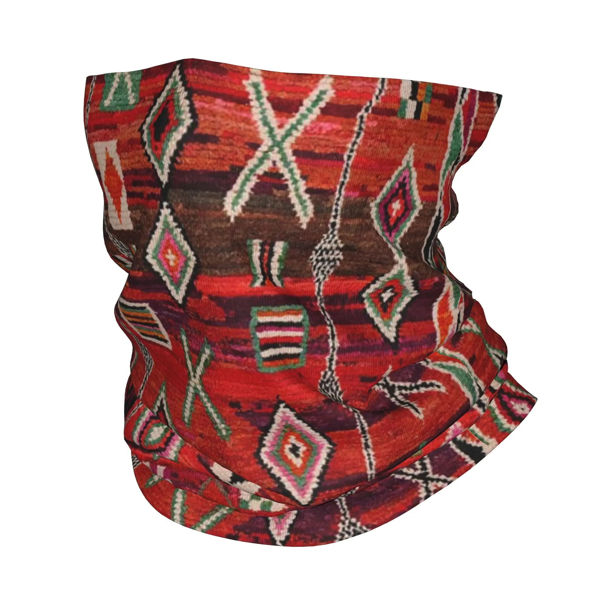 

Traditional Moroccan Berber Design Bandana Neck Gaiter Printed Wrap Mask Scarf Warm Cycling Scarf Hiking Fishing Unisex Adult