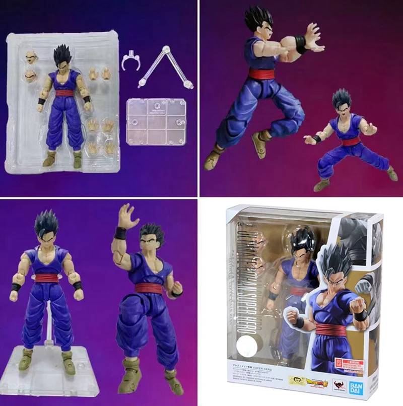 Anime Dragon Ball Doll SHF Vegeta Son Gohan Action Figure Collection Saiyan Goku Broly Trunks giocattoli modello mobile regali di natale