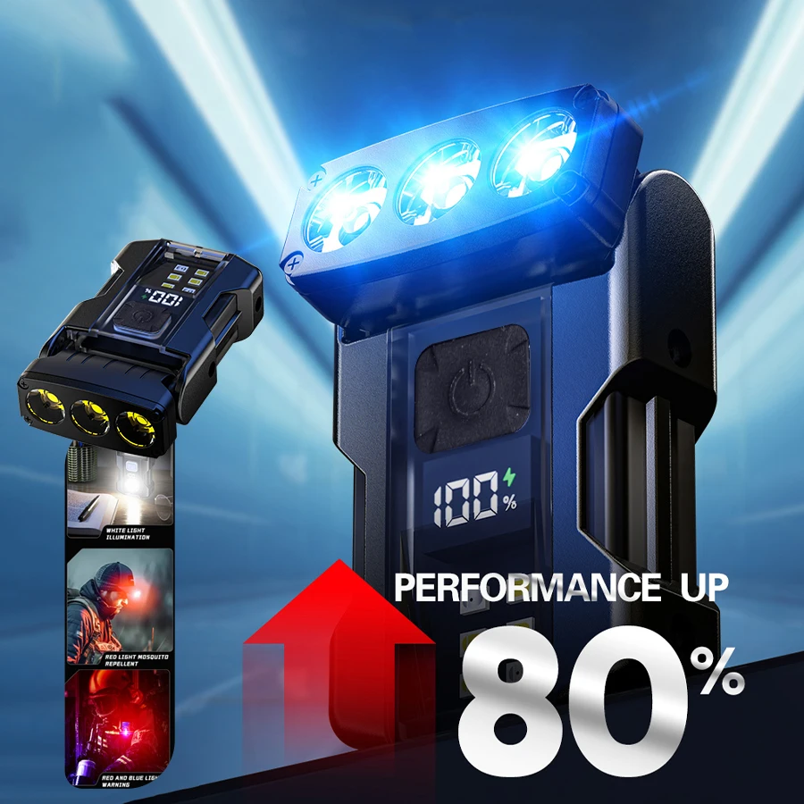 

E5 USB Rechargeable LED Flashlight Portable Super Bright Torch with Tail Magnet Side COB Emergency Work Light Camping Lantern