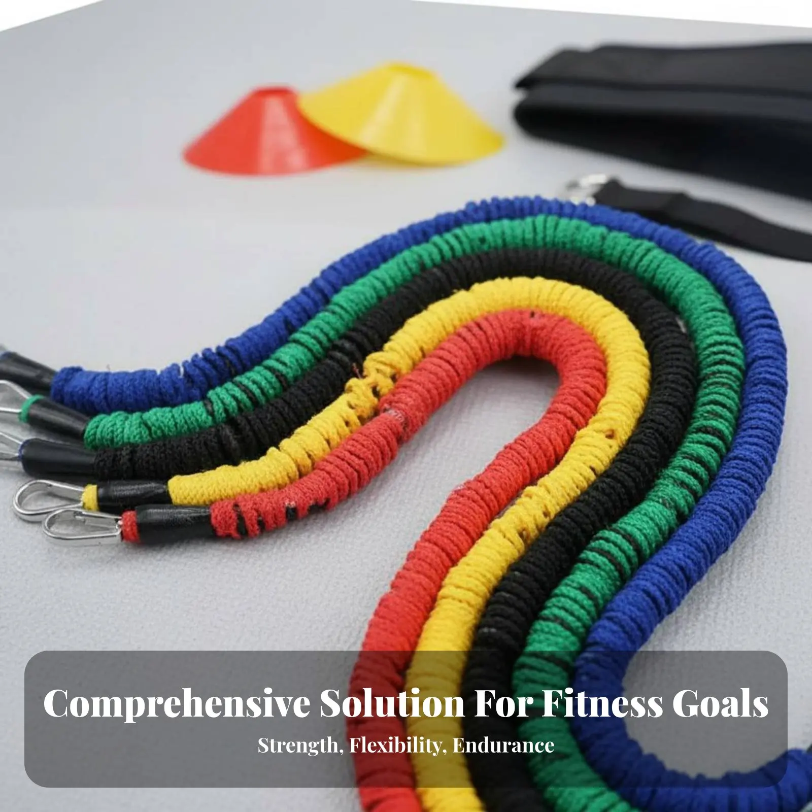 

Набор эластичных лент для фитнеса, эластичные ленты из TPE, многофункциональное фитнес-оборудование, для домашнего спортзала, портативное хранение