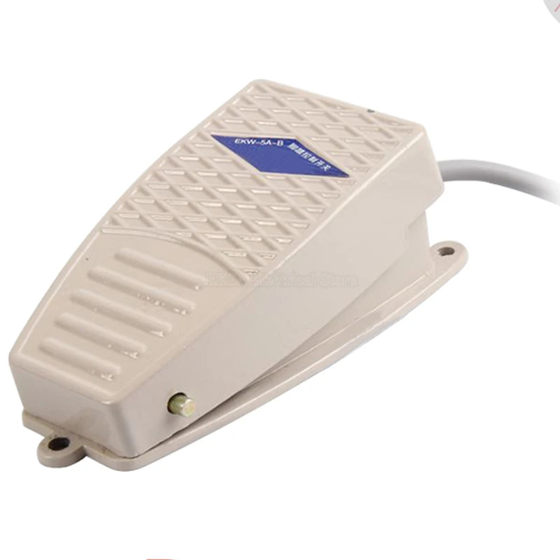 

1Pcs EKW-5A-B Grey AC 380V 5A SPDT Momentary Control Foot Pedal Switch for Spot Welding Machine