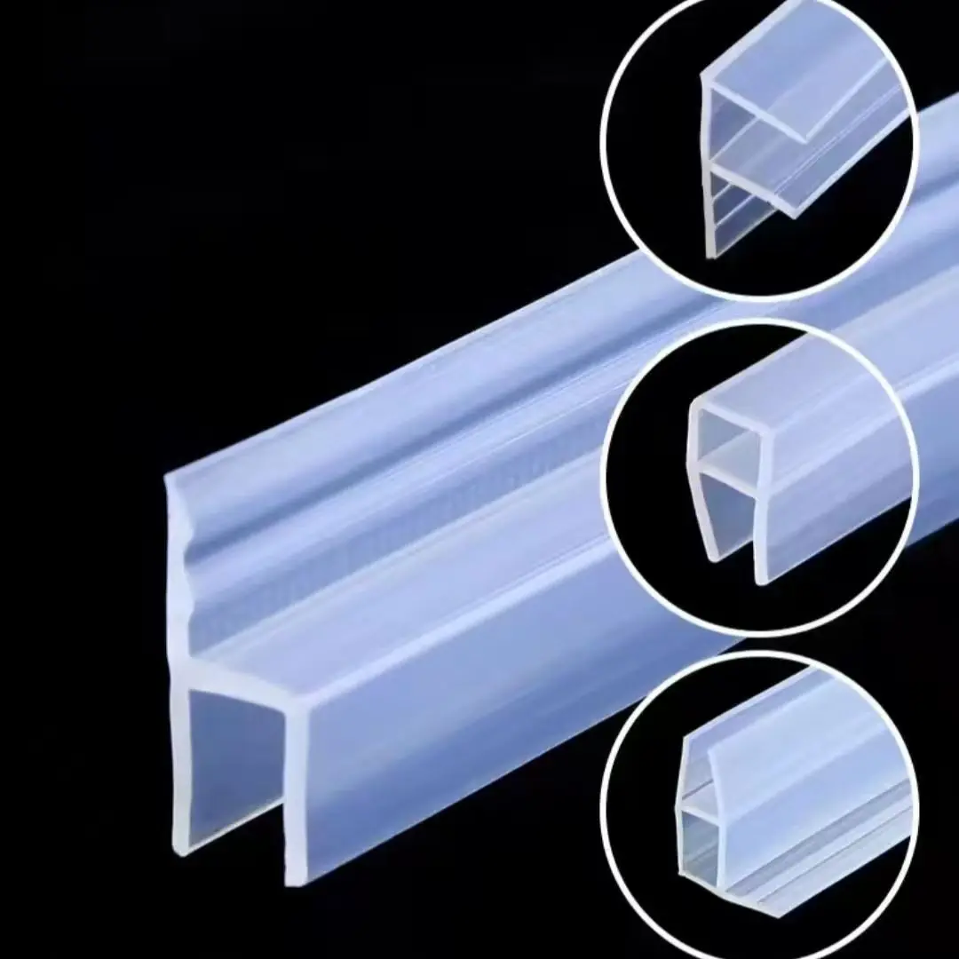 Bande d'étanchéité pour porte de douche en verre, 6/8/10/12mm, en caoutchouc, pour porte de douche de salle de bains, fenêtre, bandes météorologiques, bouchon de tirage, scelleuse de salle de bains