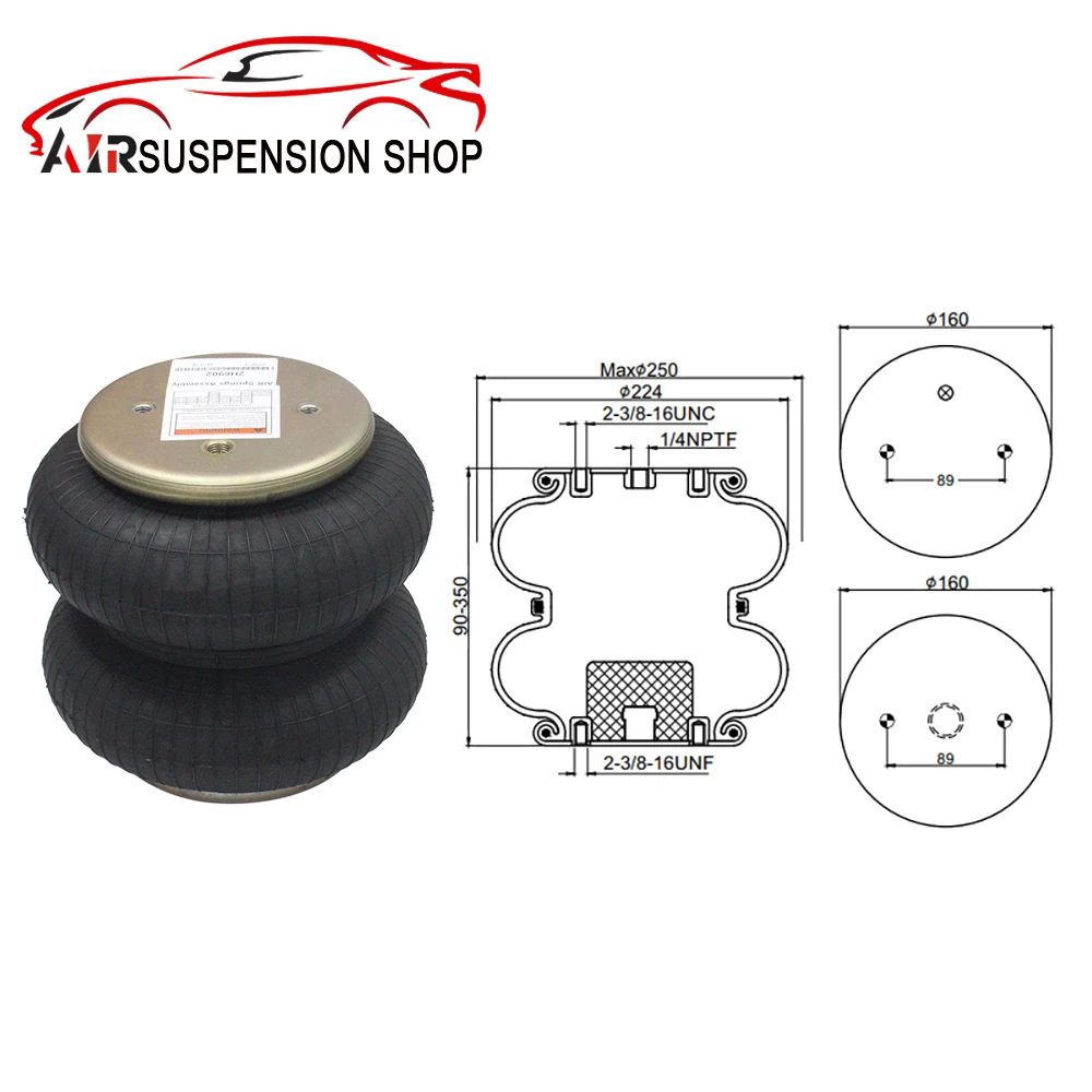 

1x пружинная сумка с пневматической подвеской грузовика в сборе для Firestone W01-358-6902 W01-358-6935 Contitech FD200-19 310 Goodyear 2B9-201