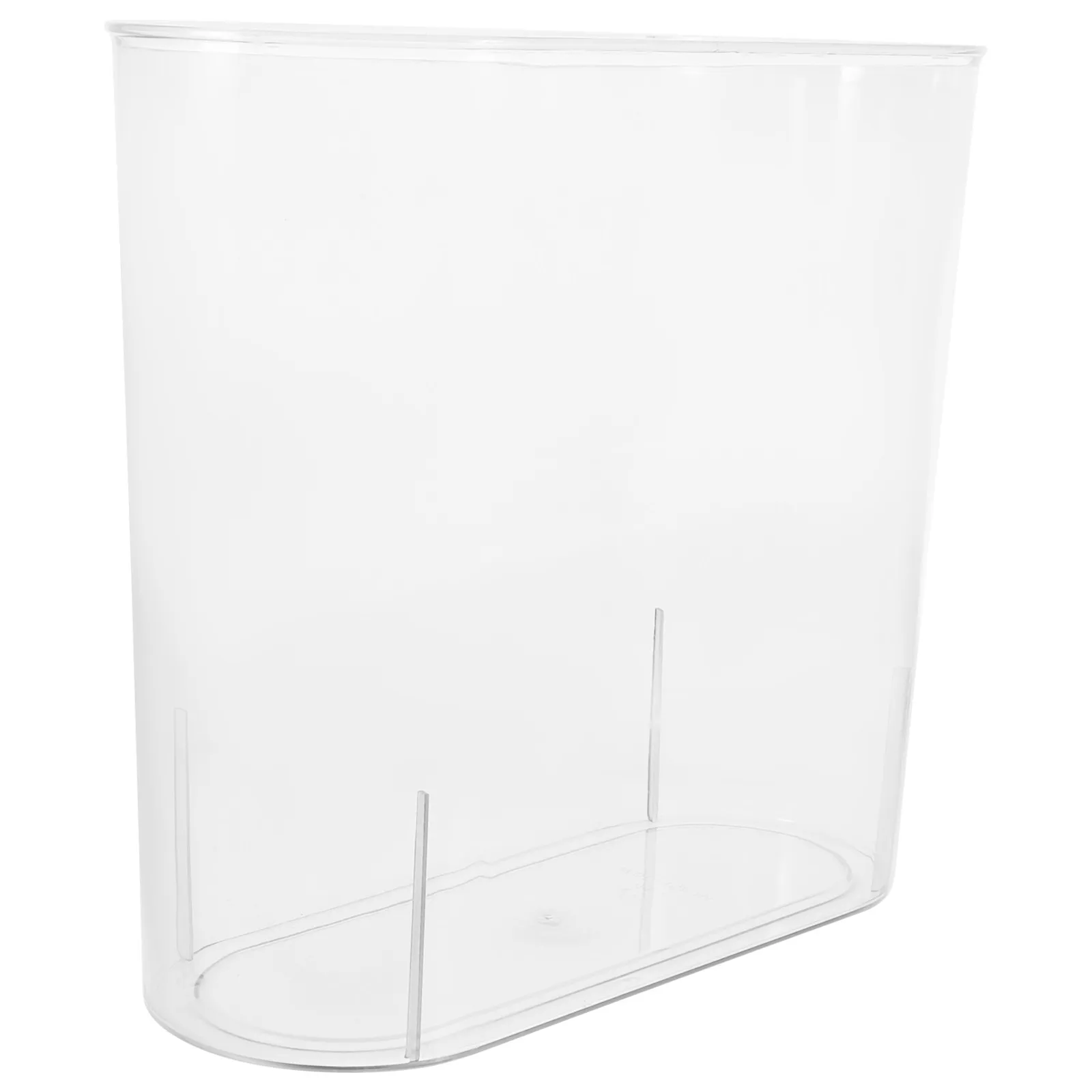 Clear Slim Trash Can Sturdy Plastic Wastebasket Multi-Scene Use for Kitchen Bathroom Bedroom Office Household Garbage Bin