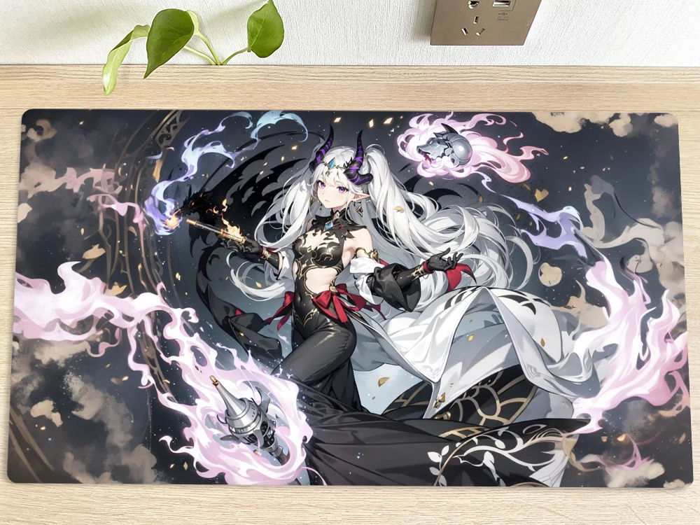 YuGiOh Table Playmat Chaos Witch TCG CCG Mat Trading Card Game Mat Mouse Pad Gaming Play Mat 60x35cm Free Bag