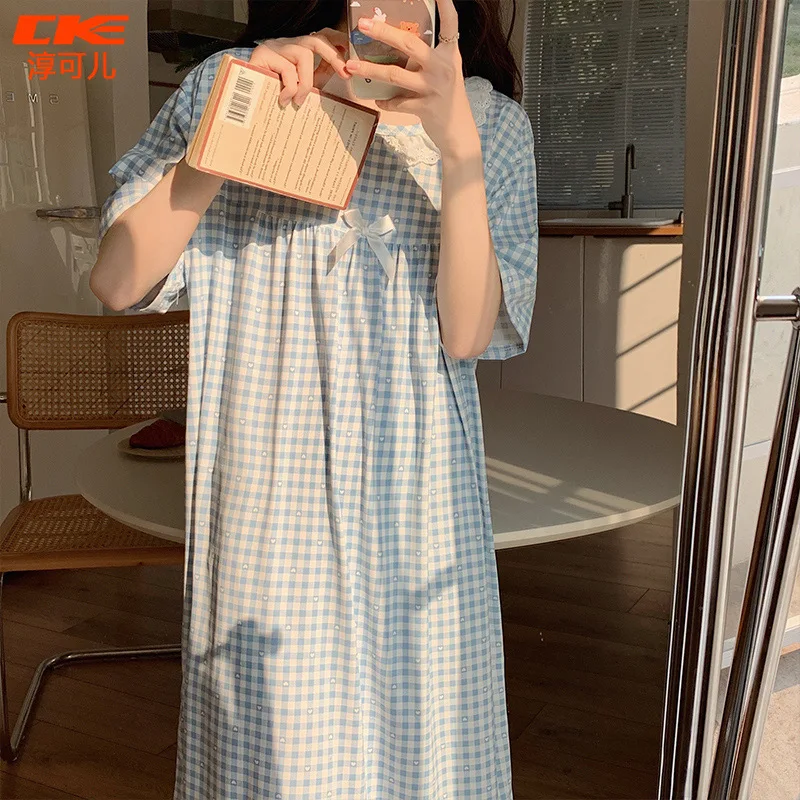 

Nightgowns Women's Clothing Homewear Summer Thin New Cute Sweet Comfortable Casual Stylish SimpleWearable Loose fit Large size