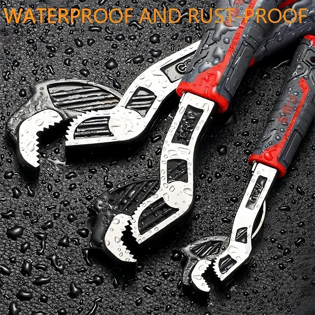 Multifunctional Universal Adjustable Pipe Wrench Set Fast Power Grip Pipe Wrench 6”/8”/10”/12inch Self-Locking Wrench