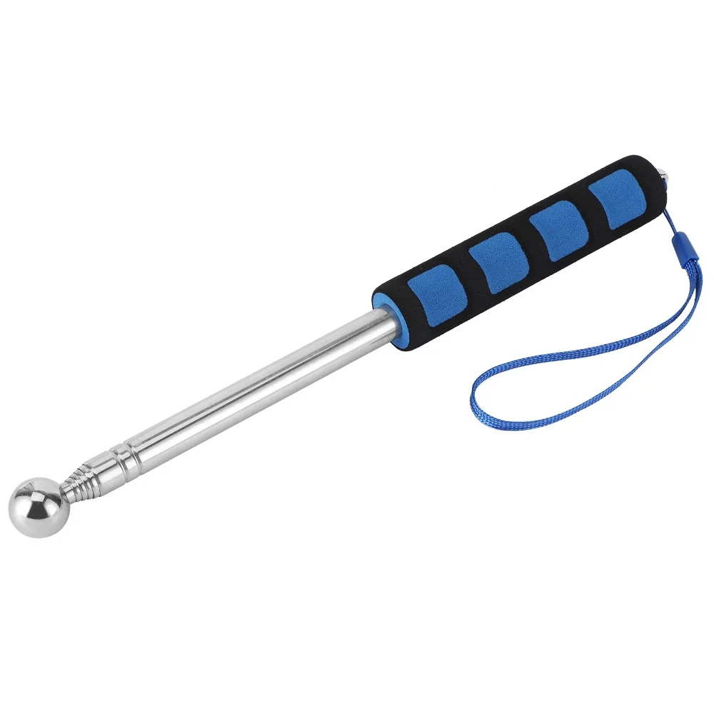 2pcs Stainless Steel Material Telescopic Rod Tool High-Density Sponge Grip Non-Slip Handle Hollowing Drum Hammer Foldable Desig