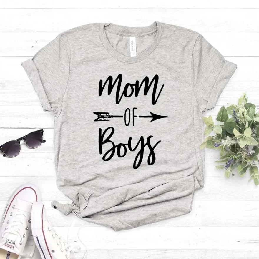 T-shirt en coton pour maman de garçons et femmes, décontracté et amusant, haut pour fille, Hipster, vêtements esthétiques y2k, nouvelle collection 100%