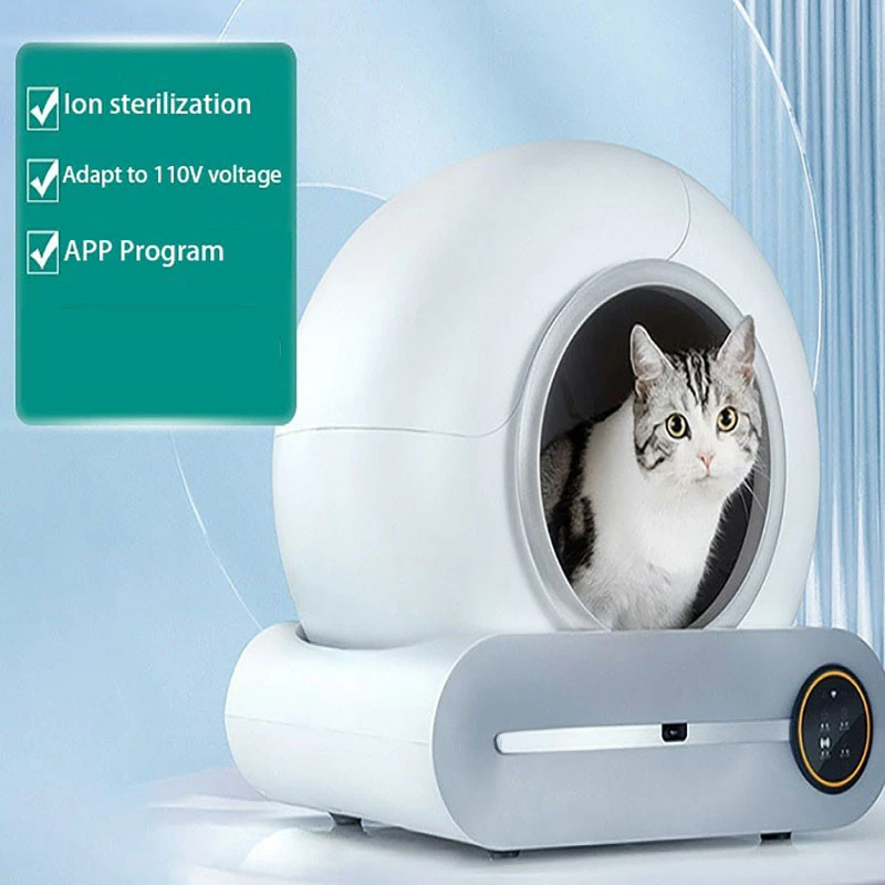 Self Cleaning Cat Litter Box, Fully Enclosed, Smart Litter Box,  Automatic Sandbox, Tray Goods for Cats, Toilet