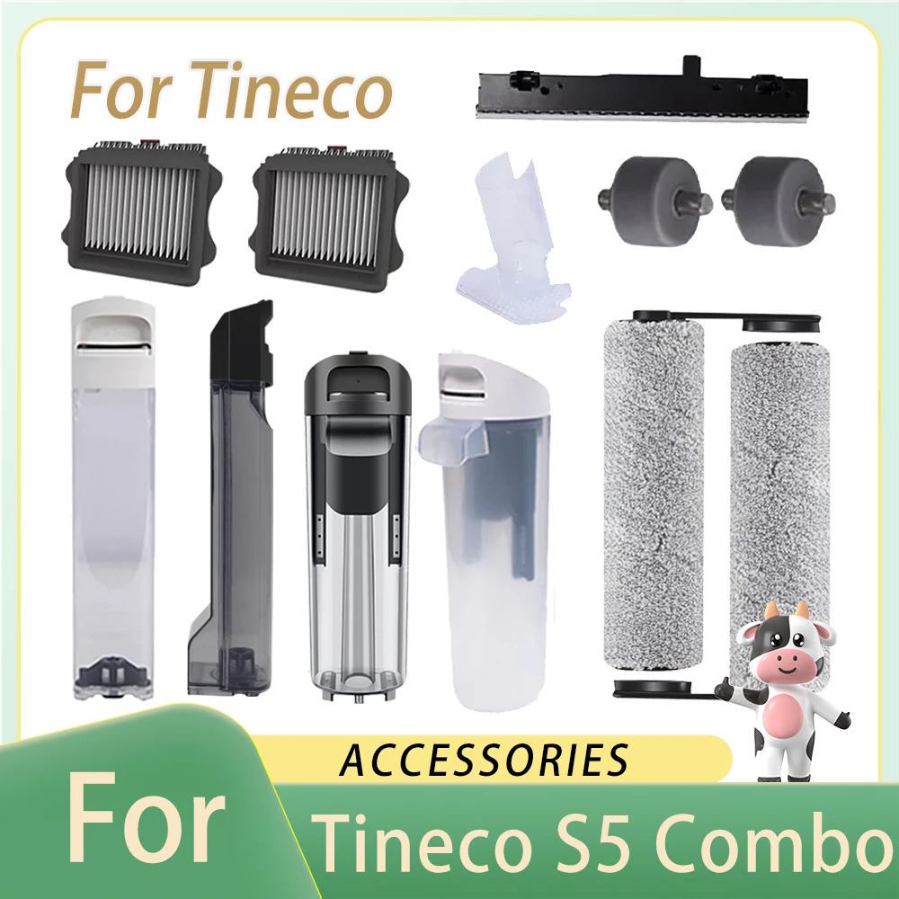 Original Water Tank For Tineco S5 COMBO Parts Original Waste Water Bucket Baffle Water Scraper Roller Brush Filter Accessories