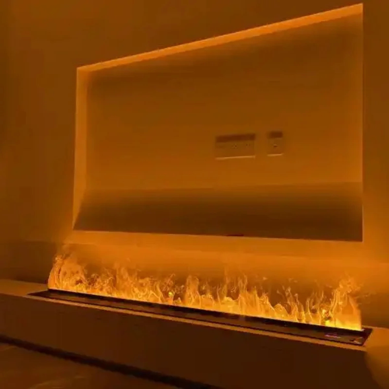 

5 Years Warranty 3D fire linear fake led flame water steam vapor electric fireplace 1800
