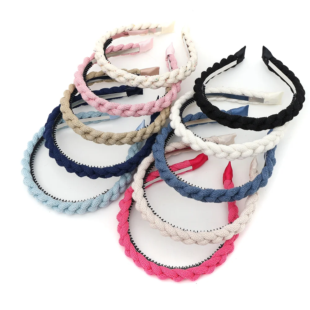 Cotton Rope bow Knot Hairband Twisted Braid Style Hairband bow Knot Hair Clip Baby headband girl hair accessories - Image 3