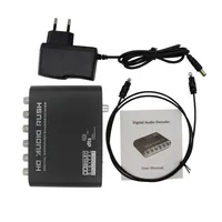 5.1 CH HD Audio Decoder SPDIF Coaxial to RCA DTS AC3 Optical Digital Amplifier Analog Converte Amplifier Coaxial To 6RCA Decoder
