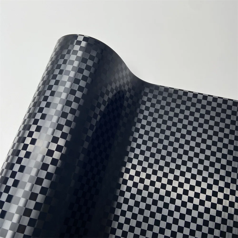 Auto Außen Aufkleber Quadrat Carbon Faser Vinyl Film Verpackung Blase Kostenloser für Fahrzeug Motorrad Zubehör Auto Styling Wrap