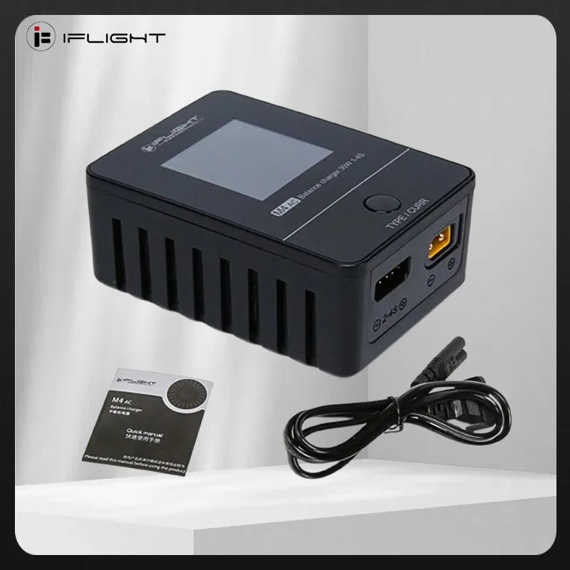 

IFlight M4 AC 30W 2.5A Smart Battery Balance Charger 2-4S Full viewing angle display 100-240V XT30 Output for FPV Racing Drone