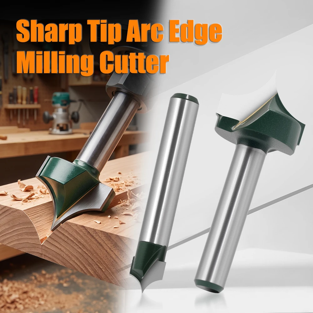 XHYKern 1/4 Inch Shank Pointed Nose Router Bits Dark Green Wood Engraving Carving V Groove Cutter