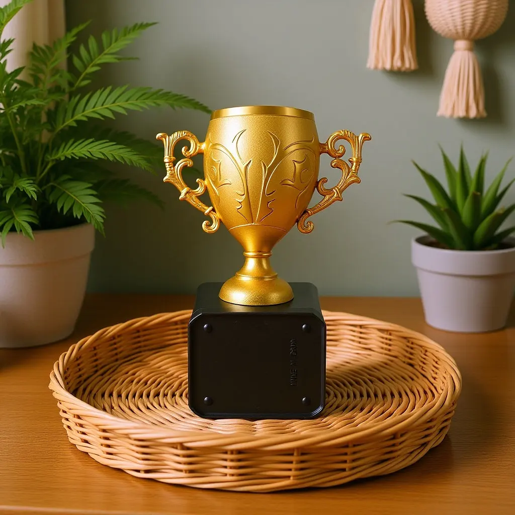 Mini Plastic Children Trophy 17Cm Lightweight Colorful Award Cups for Sports Party Favor Classroom Participation Quiz Winner