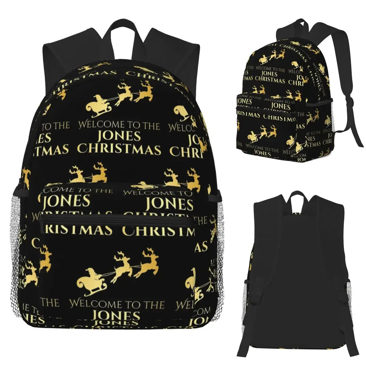 

Добро пожаловать в Джонс, рождественский студенческий рюкзак, школьная сумка, походный дорожный рюкзак для мальчиков и девочек, сумка для книг, сумки на плечо