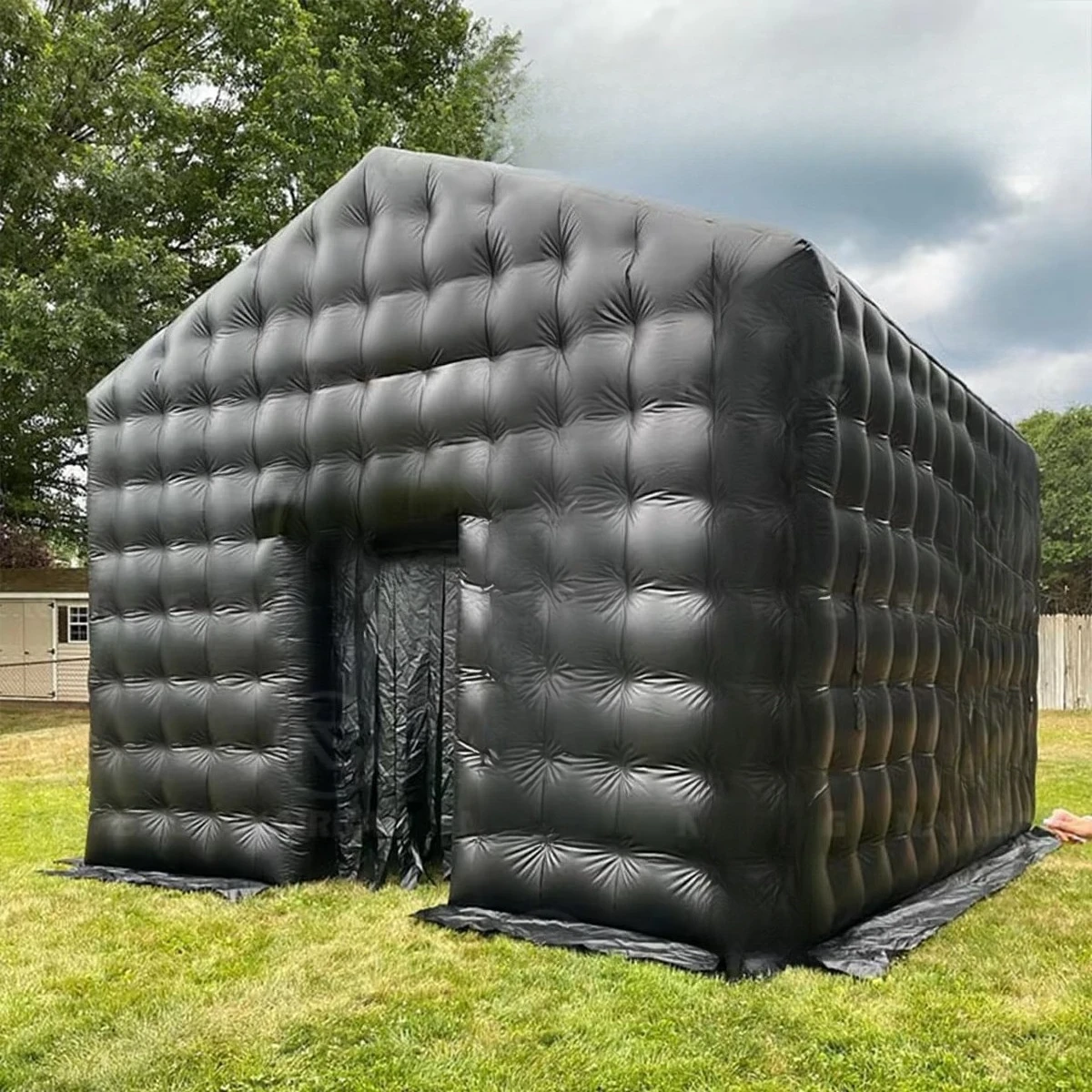 Commercial Black Portable LED Disco Mobile Night Club Tent Inflatable Cube Party Tent Inflatable Nightclub