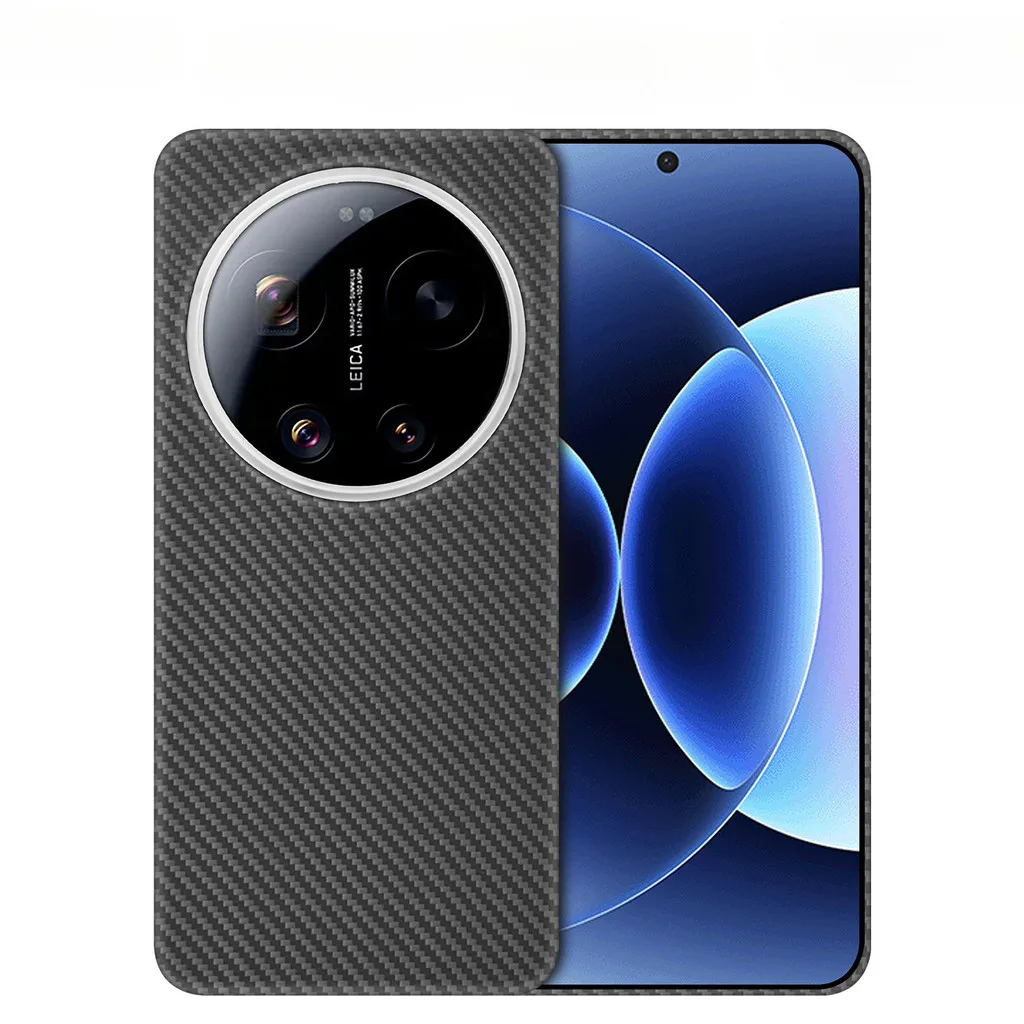 

Original Genuine Carbon Fiber Magnetic Case for Xiaomi 17 Ultra Built-in Metal Camera Ring Thin Lightweight Aramid Cover