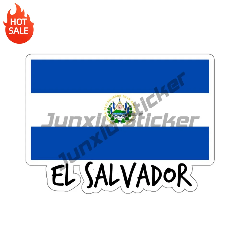 El Salvador Flag Vinyl Sticker Self Adhesive Decal For Laptop And Travel Journal Vacation Theme Decoration