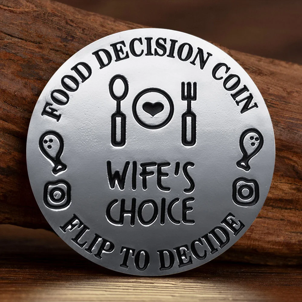 Couple's Decision-Making Coin - A Commemorative Coin for Food Choices By Tossing