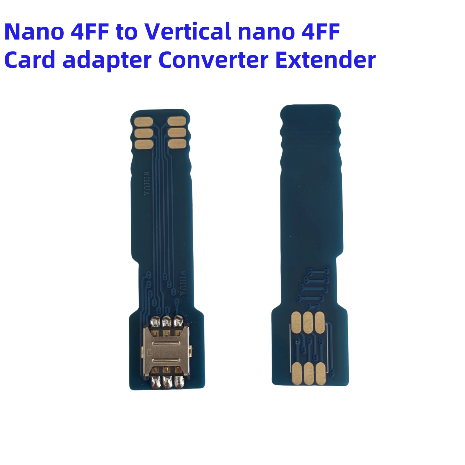 Nano 4FF SIM / Stanard 2FF SIM Card Slot PCB  Board to Vertical Nano 4FF SIM Card adapter Converter Extender