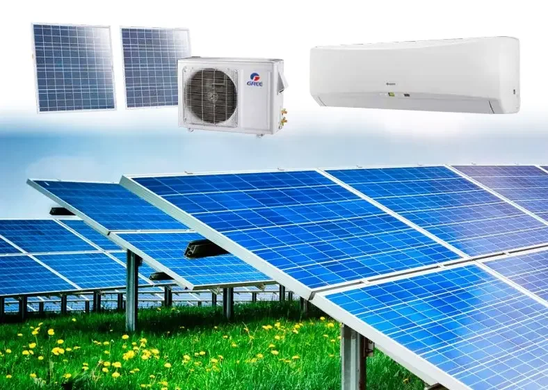تعمل بالطاقة الشمسية خارج الشبكة مكيفات الهواء الشمسية الضوئية محرك مباشر مكيف الهواء ACDC مكيف الهواء الهجين