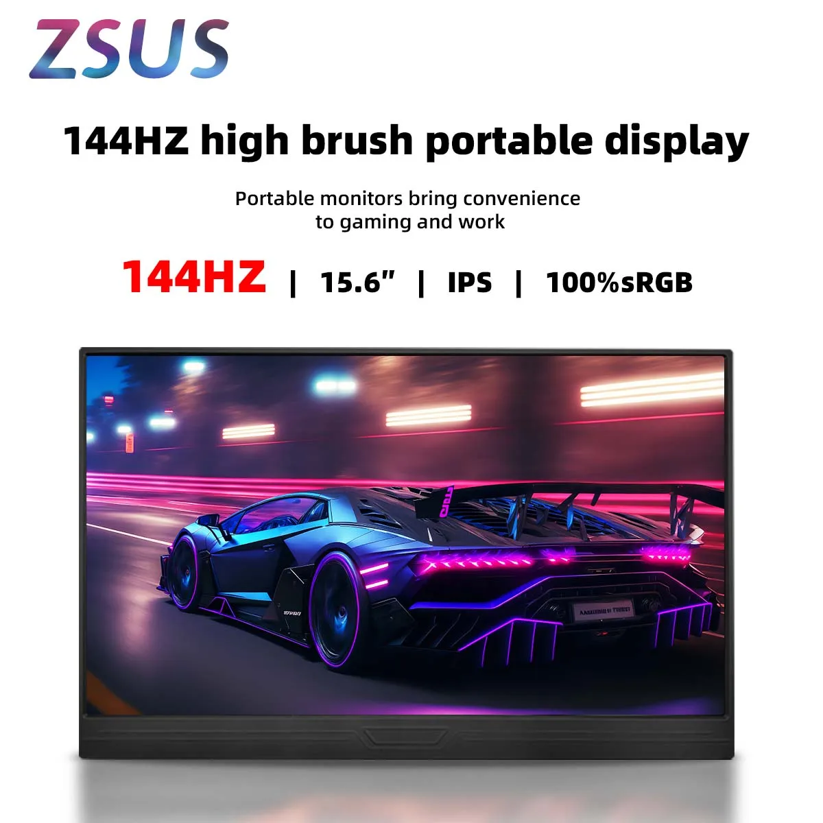 모니터 144HZ 15.6 인치 노트북 100% sRGB 1920*1080 휴대용 디스플레이, XBox PS4 Ps5 Pc용, 휴대용 전화 PC 익스텐션 스위치