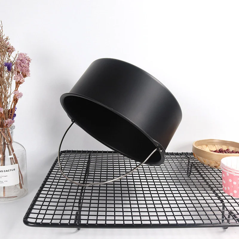 8/7/6 Inch Air Fryer Pot Baking Mold Non-stick Round Tray Pan Roasting Pizza Cake Basket Bakeware Kitchen Cooking Accessories