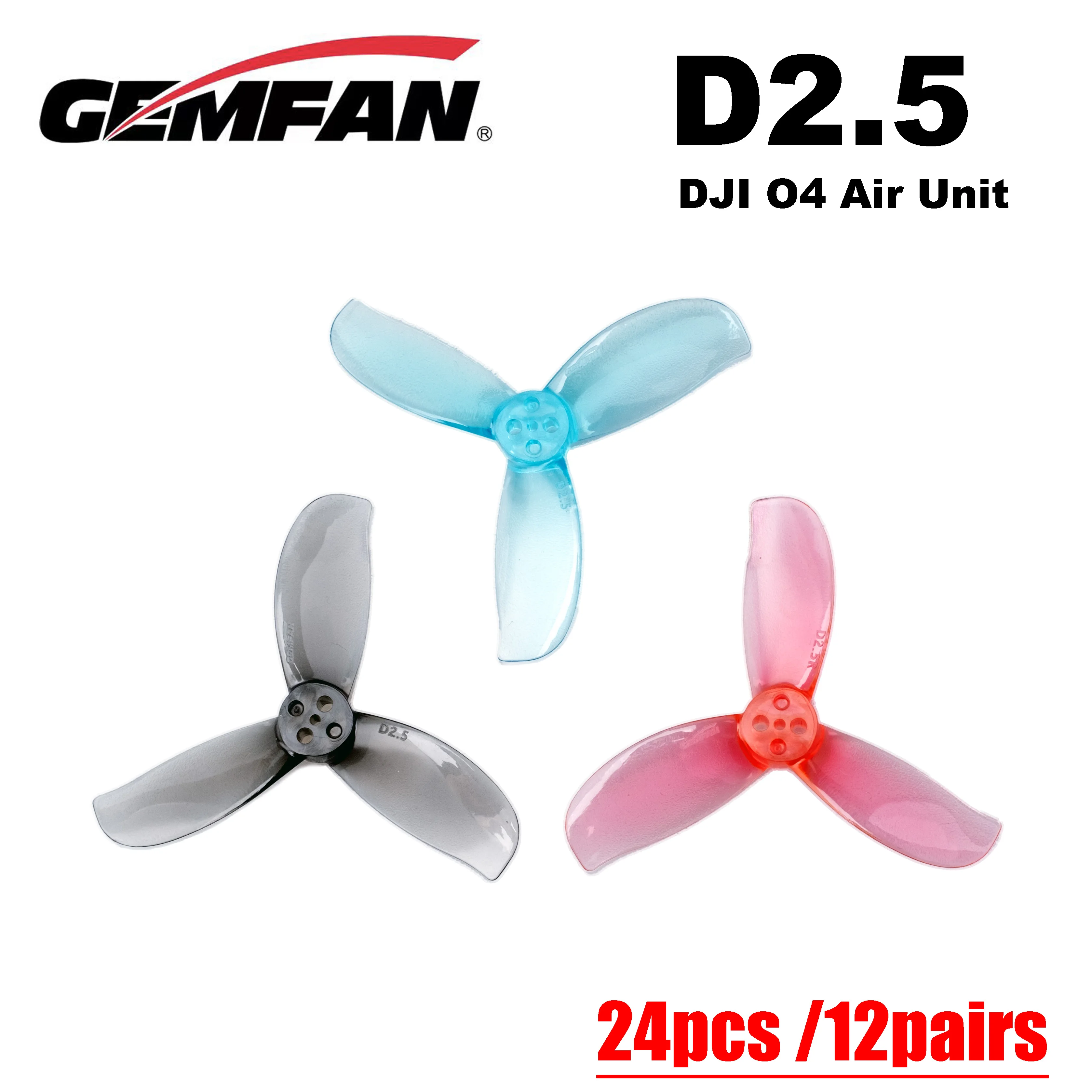 Dji Drone Air 3 - 24pcs/12pairs Gemfan D2.5 3-blade 2.5inch PC