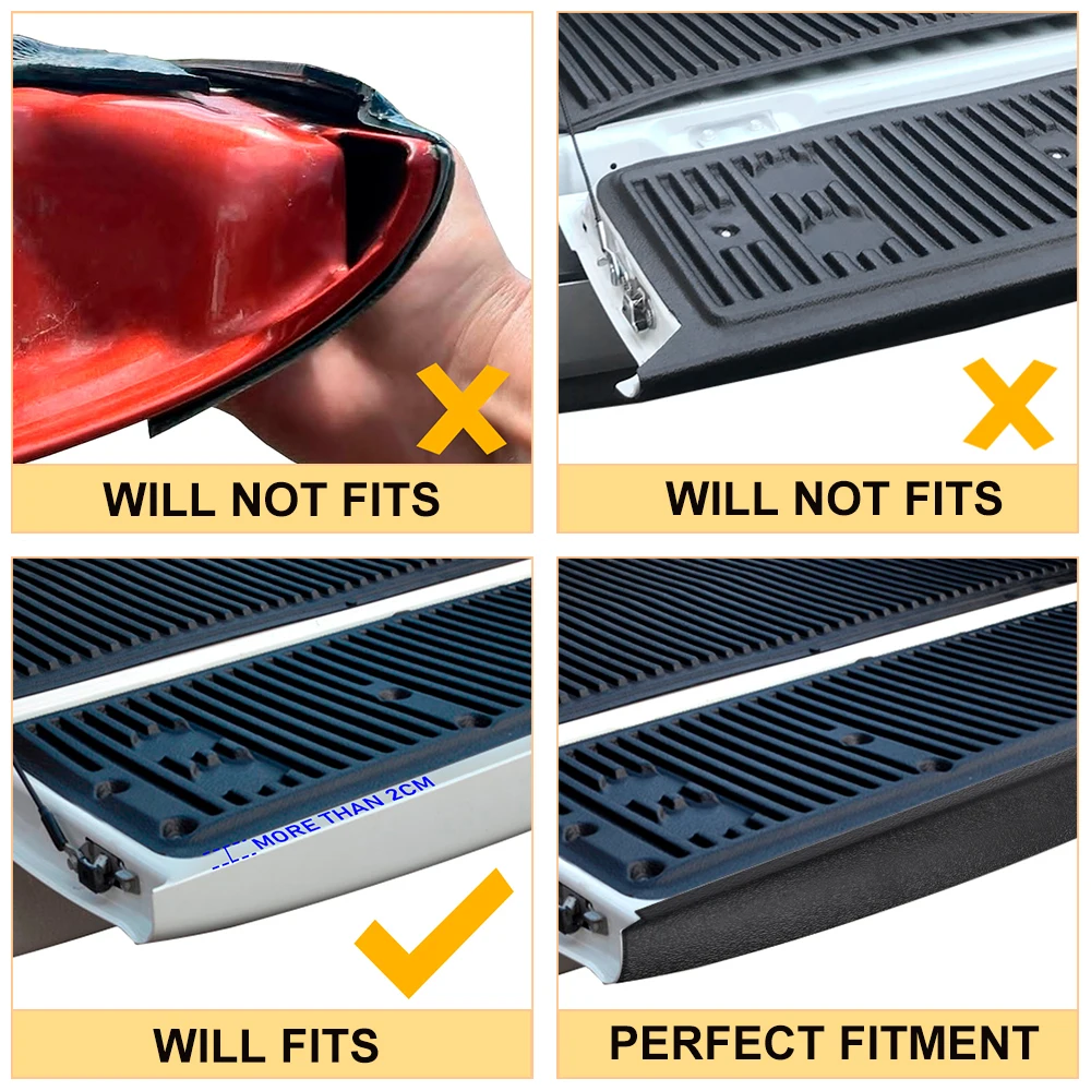 Rail Guard Cap Protector Tail Gate Trim for Mitsubishi L200 Triton MR 2019 2020 2021 2022 2023 1PCS Matte Black Tailgate Cover