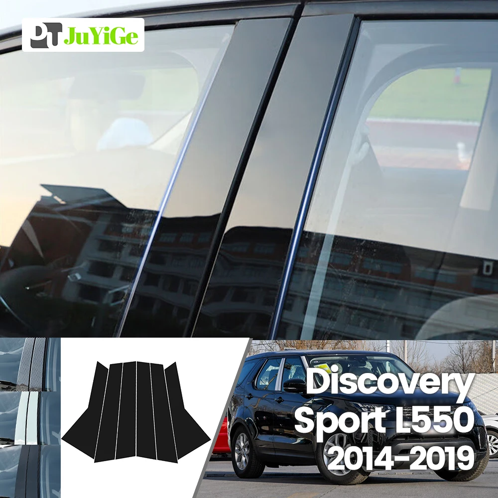

For Land Rover Discovery Sport L550 2014-2019 2015 Bright Black Carbon Fibre Window Door B C Sticker