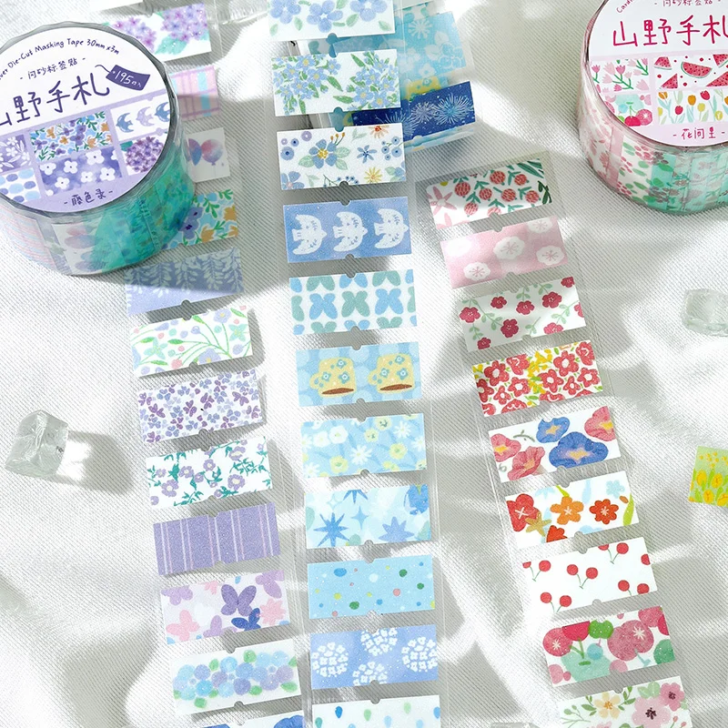 8 bungkus/lot seri manuskrip Shanye pita kertas dekoratif retro cantik yang lucu