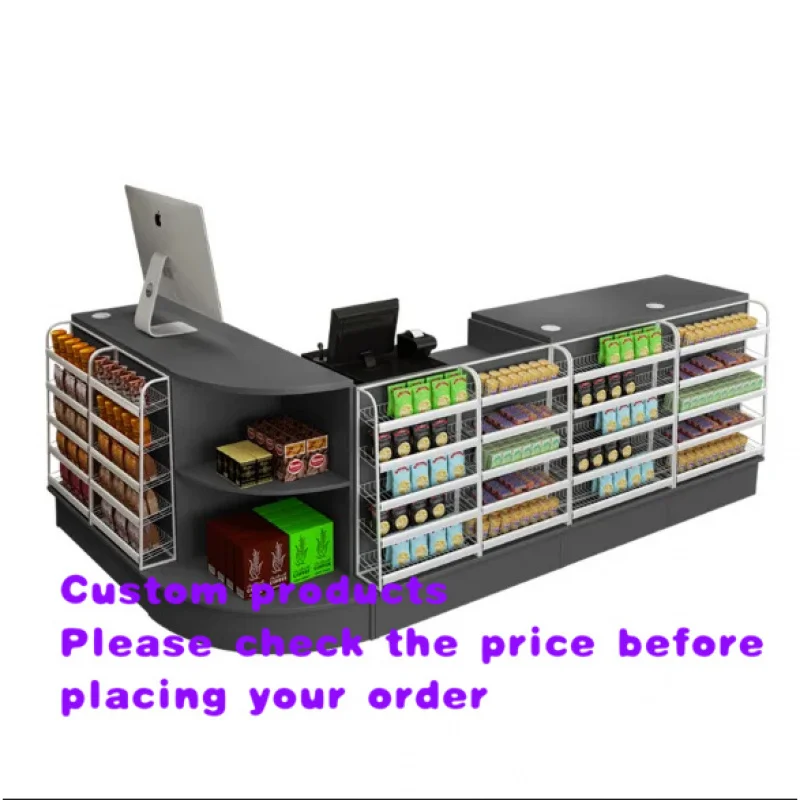custom.Hongbai Solid Wood Steel Metal Multifunctional Supermarket Cash Register Retail